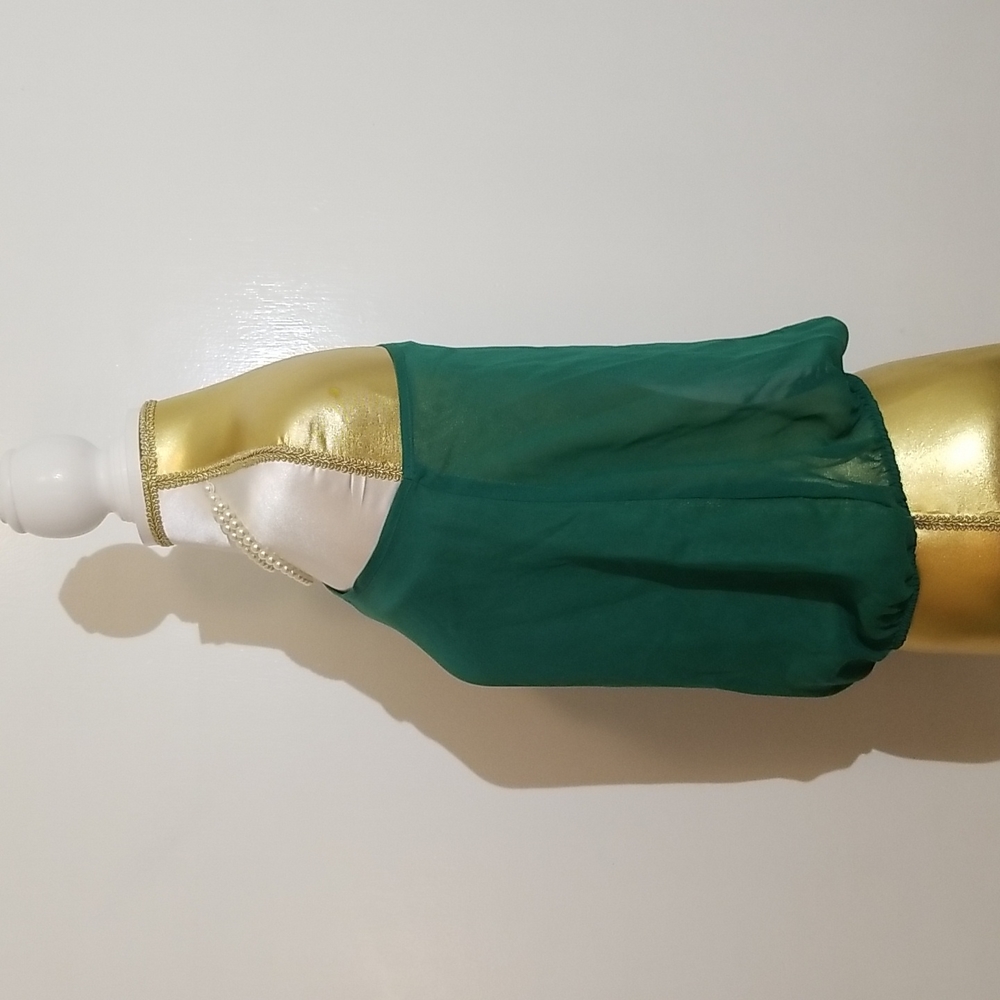 Mimi Chica Green Sheer Chiffon One Shoulder Top Y2K Style - Picture 10 of 15